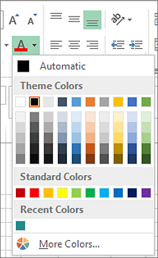 Change colors available in excel for mac 2016